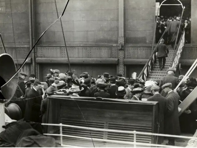 The Titanic survivors returned home in 1912.